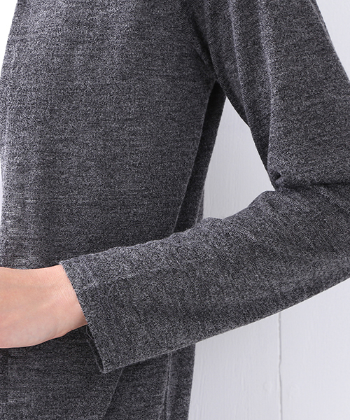 BEAMS LIGHTS Women's（ビームスライツ ウィメンズ）の「BEAMS LIGHTS / フード付 ロングカーディガン（カーディガン/ボレロ・レディース・ホワイト/チャコールグレー/ネイビー・ONE SIZE）」の8枚目の写真