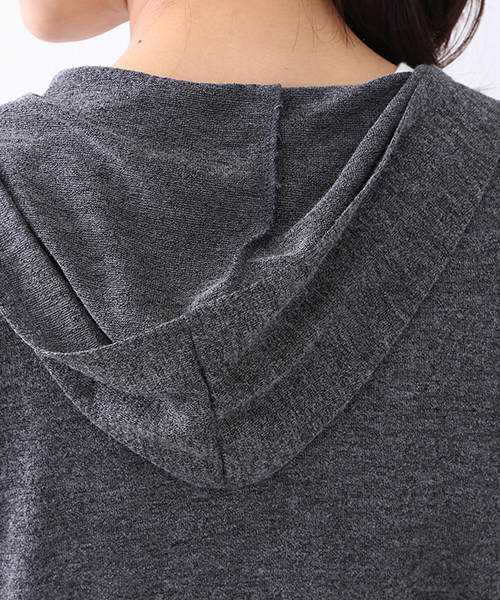 BEAMS LIGHTS Women's（ビームスライツ ウィメンズ）の「BEAMS LIGHTS / フード付 ロングカーディガン（カーディガン/ボレロ・レディース・ホワイト/チャコールグレー/ネイビー・ONE SIZE）」の10枚目の写真