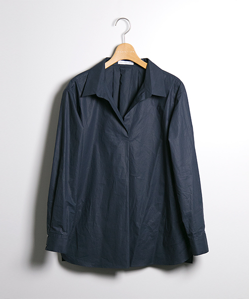 ESTNATION（エストネーション）の「ESTNATION シャツプルオーバー（シャツ/ブラウス・レディース・オフホワイト/ネイビー/ベージュ・38/36）」の21枚目の写真