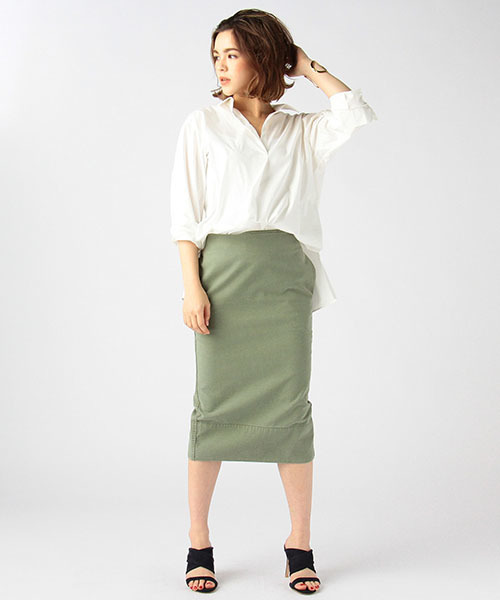 ESTNATION（エストネーション）の「ESTNATION シャツプルオーバー（シャツ/ブラウス・レディース・オフホワイト/ネイビー/ベージュ・38/36）」の18枚目の写真