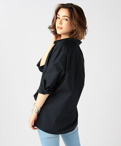 ESTNATION（エストネーション）の「ESTNATION シャツプルオーバー（シャツ/ブラウス・レディース・オフホワイト/ネイビー/ベージュ・38/36）」の13枚目の写真