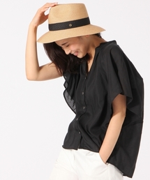 GLOBAL WORK | ギャザープリントブラウス半袖/713143(シャツ/ブラウス)