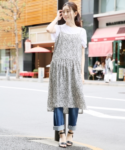 LEPSIM（レプシィム）の「キャミギャザーワンピース　723536（ワンピース・レディース・グレー/ブラック/ネイビー・MEDIUM/LARGE）」の5枚目の写真