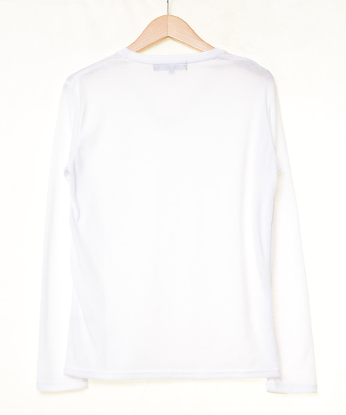 CavariA（キャバリア）の「『CavariA/キャバリア』TC無地Vネック長袖Tシャツ（Tシャツ/カットソー・メンズ・ホワイト/ブラック/ベージュ/グレー/ネイビー・L/M/XL）」の10枚目の写真