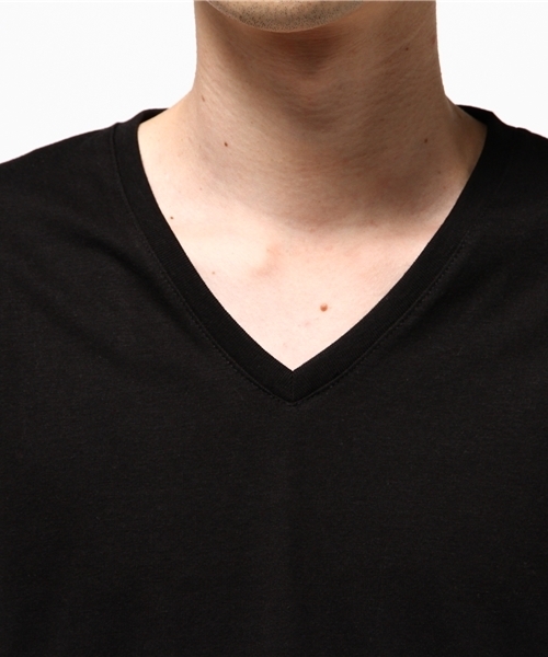 CavariA（キャバリア）の「『CavariA/キャバリア』TC無地Vネック長袖Tシャツ（Tシャツ/カットソー・メンズ・ホワイト/ブラック/ベージュ/グレー/ネイビー・L/M/XL）」の15枚目の写真