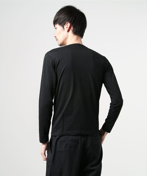 CavariA（キャバリア）の「『CavariA/キャバリア』TC無地Vネック長袖Tシャツ（Tシャツ/カットソー・メンズ・ホワイト/ブラック/ベージュ/グレー/ネイビー・L/M/XL）」の6枚目の写真