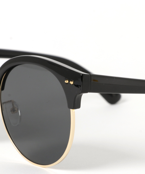 WEGO（ウィゴー）の「WEGO/ボストンブロータイプサングラス（サングラス・メンズ・ベージュ/ブラウン系その他/ブラック・FREE）」の8枚目の写真