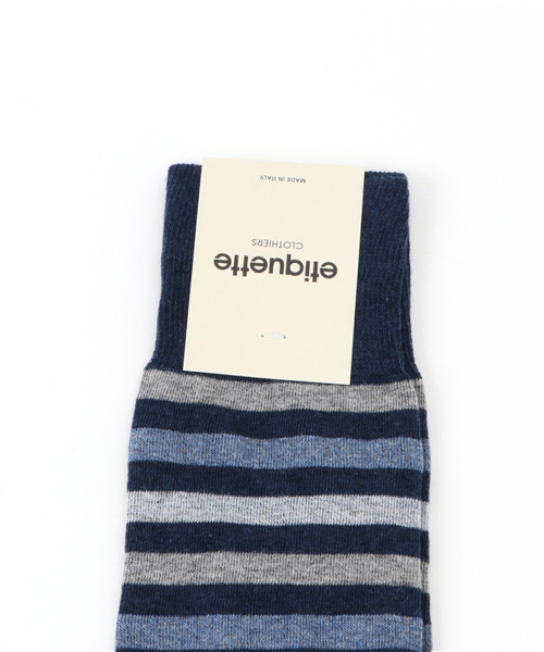 etiquette（エチケット）の「etiquette CLOTHIERS ソックス CROSSWALK STRIPES（ソックス/靴下・メンズ・グリーン/オリーブ/ネイビー/グレー・FREE）」の6枚目の写真
