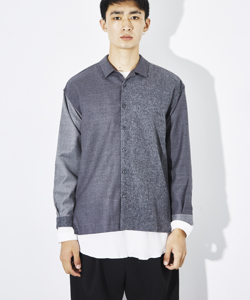 STUDIOUS(ステュディオス)の「ウールクレイジーオープンカラーシャツ (シャツ/ブラウス・メンズ・ブラック/グレー/ネイビー・3/2/1)」の18枚目の写真