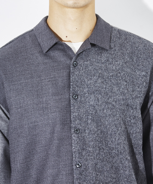 STUDIOUS(ステュディオス)の「ウールクレイジーオープンカラーシャツ (シャツ/ブラウス・メンズ・ブラック/グレー/ネイビー・3/2/1)」の21枚目の写真
