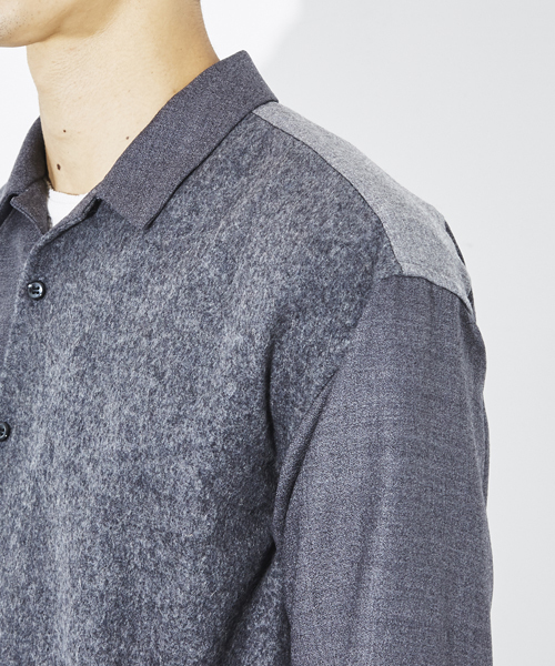 STUDIOUS(ステュディオス)の「ウールクレイジーオープンカラーシャツ (シャツ/ブラウス・メンズ・ブラック/グレー/ネイビー・3/2/1)」の22枚目の写真