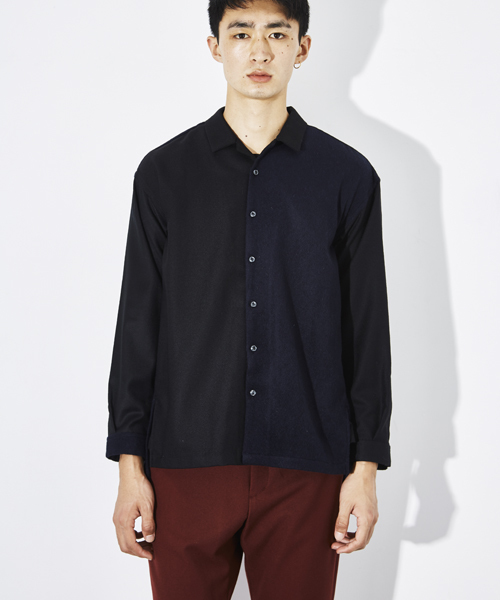 STUDIOUS(ステュディオス)の「ウールクレイジーオープンカラーシャツ (シャツ/ブラウス・メンズ・ブラック/グレー/ネイビー・3/2/1)」の16枚目の写真