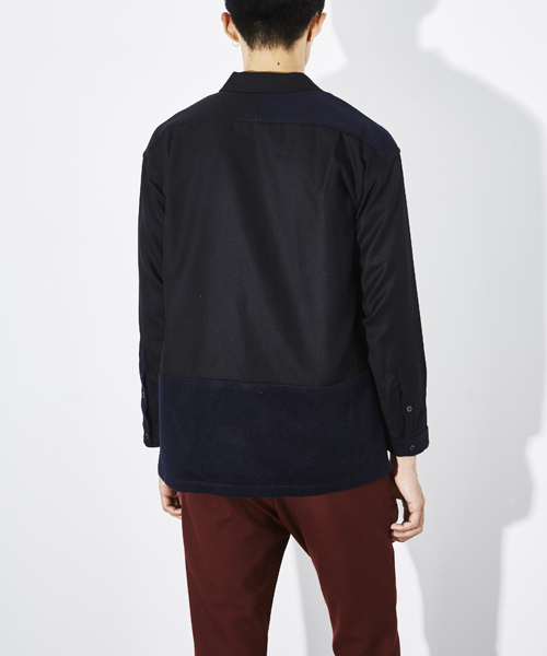 STUDIOUS(ステュディオス)の「ウールクレイジーオープンカラーシャツ (シャツ/ブラウス・メンズ・ブラック/グレー/ネイビー・3/2/1)」の8枚目の写真