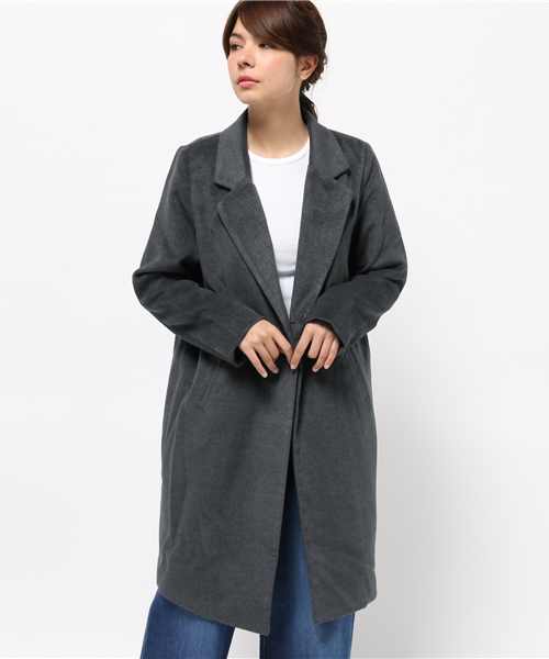 WEGO(ウィゴー)の「WEGO/コクーンチェスターコート(チェスターコート・レディース・ダークオレンジ/ダークグレー/その他1/ネイビー・FREE)」の18枚目の写真