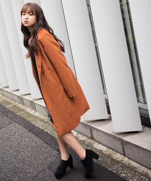 WEGO(ウィゴー)の「WEGO/コクーンチェスターコート(チェスターコート・レディース・ダークオレンジ/ダークグレー/その他1/ネイビー・FREE)」の19枚目の写真