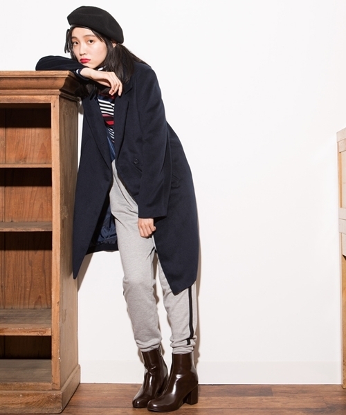 WEGO(ウィゴー)の「WEGO/コクーンチェスターコート(チェスターコート・レディース・ダークオレンジ/ダークグレー/その他1/ネイビー・FREE)」の21枚目の写真