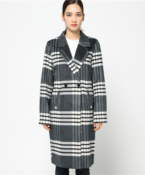 WEGO(ウィゴー)の「WEGO/コクーンチェスターコート(チェスターコート・レディース・ダークオレンジ/ダークグレー/その他1/ネイビー・FREE)」の5枚目の写真