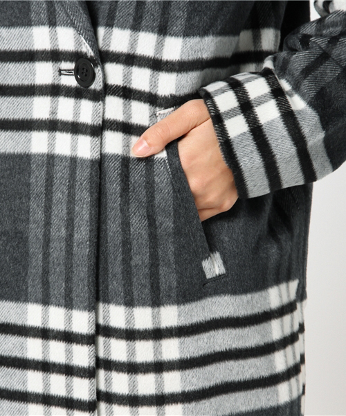 WEGO(ウィゴー)の「WEGO/コクーンチェスターコート(チェスターコート・レディース・ダークオレンジ/ダークグレー/その他1/ネイビー・FREE)」の10枚目の写真