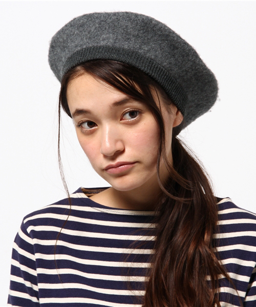 VENCEEXCHANGE（ヴァンスエクスチェンジ）の「リブ付きベレー帽     （ハンチング/ベレー帽・レディース・グレー/ライトブラウン/ブラック/ベージュ・FREE）」の3枚目の写真