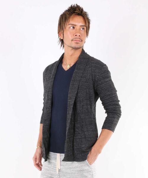 A.S.M（エーエスエム）の「ランダムテレコ／Ｖネック半袖Ｔシャツ（Tシャツ/カットソー・メンズ・ブラック/カーキ/ネイビー/グレー/ホワイト/ピンク/ワインレッド・50/48/52）」の20枚目の写真