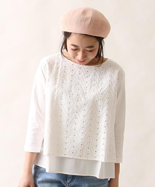 coen（コーエン）の「カラーベレー帽（ハンチング/ベレー帽・レディース・ベージュ/ライトピンク/ネイビー/ブラウン・FREE）」の14枚目の写真