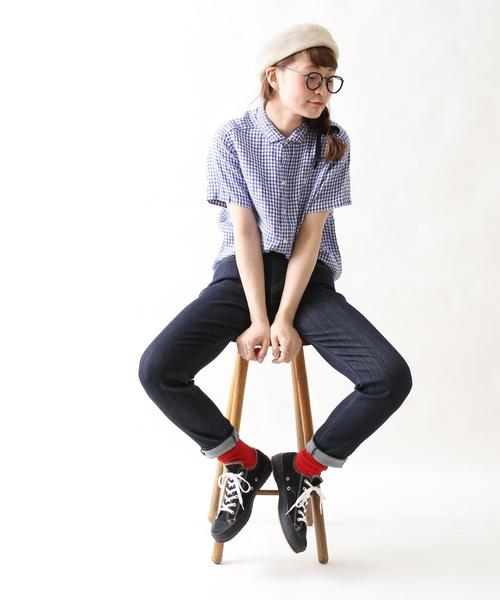 coen（コーエン）の「カラーベレー帽（ハンチング/ベレー帽・レディース・ベージュ/ライトピンク/ネイビー/ブラウン・FREE）」の17枚目の写真