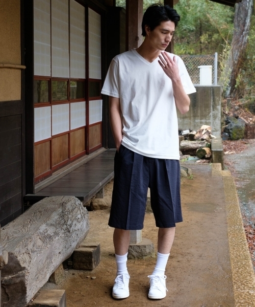 RAGEBLUE（レイジブルー）の「【HY-TEK】モダールVネックTシャツ/758788（Tシャツ/カットソー・メンズ・ホワイト/ベージュ/ネイビー・LARGE/MEDIUM/SMALL）」の18枚目の写真