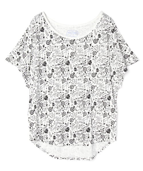 MILKFED.(ミルクフェド)の「"MF×Choco Moo" BIG TEE(Tシャツ/カットソー・レディース・ホワイト/ブラック・X-SMALL/SMALL)」の6枚目の写真