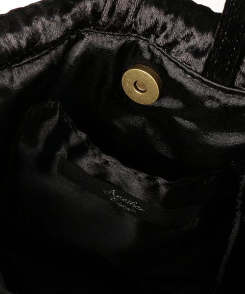 Another Edition（アナザーエディション）の「ベロアキルト巾着（ショルダーバッグ・レディース・ライトブルー/ブラック/ワインレッド・FREE）」の5枚目の写真