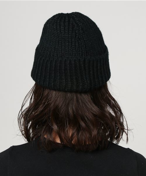 AVAN LILY（アヴァンリリィ）の「モヘアタッチニットビーニー（キャップ・レディース・ライトグリーン/ブラック/ライトパープル・FREE）」の5枚目の写真