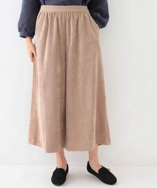 earth music&ecology(アースミュージックアンドエコロジー)の「・コーデュロイスカーチョ(その他パンツ・レディース・ベージュ/ネイビー/カーキ・FREE)」の2枚目の写真