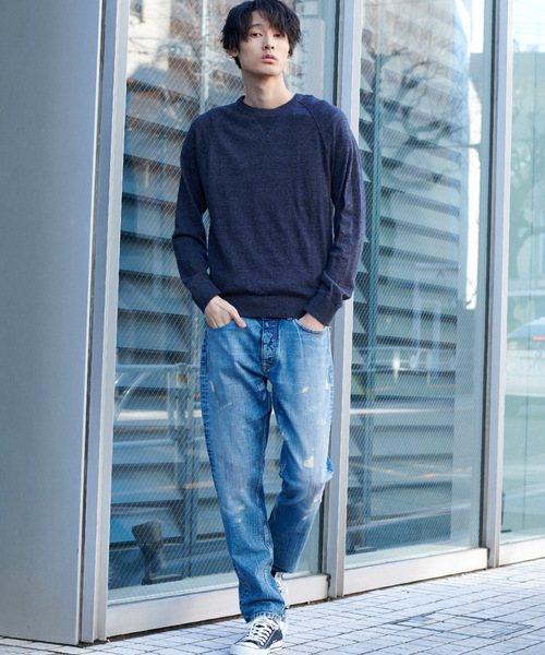 Calvin Klein Jeans（カルヴァンクラインジーンズ）の「スリムフィット コットンクルーネックセーター（ニット/セーター・メンズ・ネイビー/グレー・MEDIUM/SMALL/LARGE/X-LARGE）」の5枚目の写真