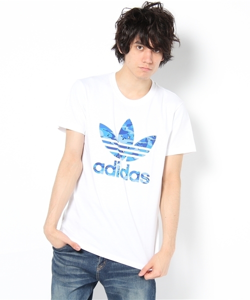 adidas Originals(アディダスオリジナルス)の「2013 新作 adidas CAMO-T アディダス カモ Tシャツ トレフォイル(Tシャツ/カットソー・メンズ・ホワイト/ブラック・SMALL/MEDIUM/LARGE/X-LARGE)」の1枚目の写真