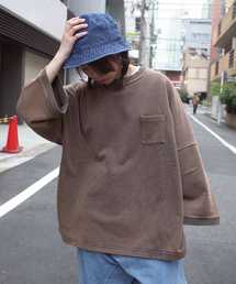 rovtski 【ビッグシルエット】ミニ裏毛パウダーブリーチBIGトレーナーF