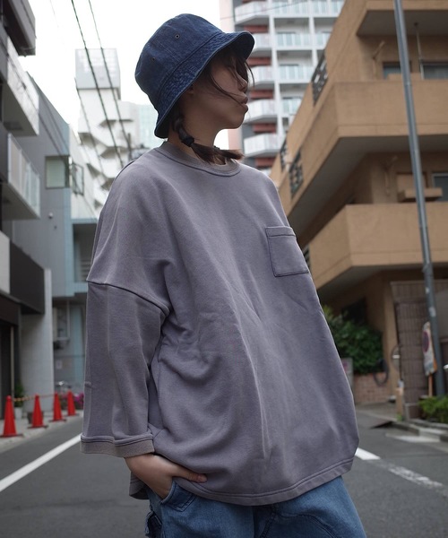 rovtski（ロフトスキー）の「rovtski 【ビッグシルエット】ミニ裏毛パウダーブリーチBIGトレーナーF（スウェット・レディース・ブラック/ピンク/イエロー/ブルー/グリーン・FREE）」の15枚目の写真