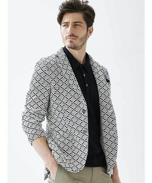 G Stage ジーステージ の 織柄コットンサマーニットジャケット テーラードジャケット Wear