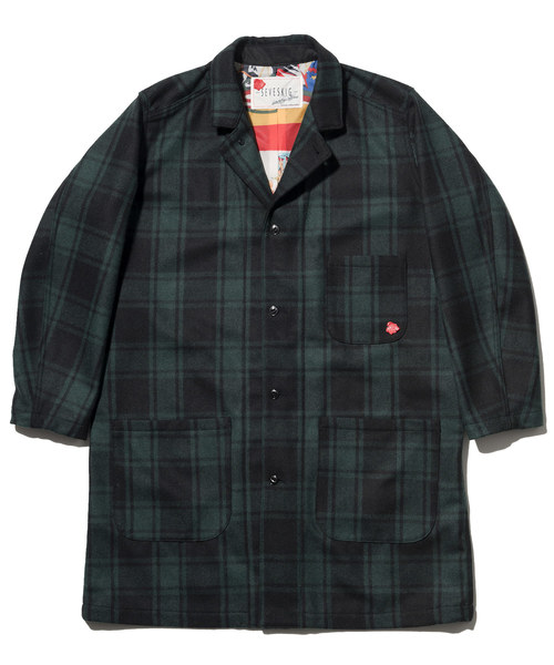 SEVESKIG セブシグ / WOOL CHECK LONG JACKET ウールチェックロングジャケット チェスターコート / JK-SV-HA-1013 SEVESKIG セブシグ / WOOL CHECK LONG JACKET ウールチェックロングジャケット チェスターコート / JK-SV-HA-1013