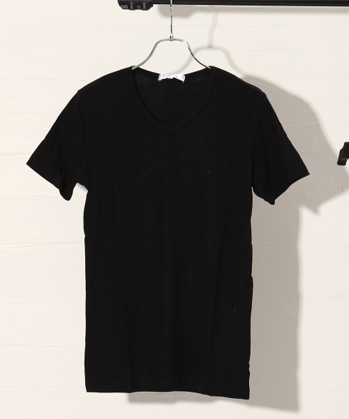 improves(インプローブス)の「Vネックフライス半袖Tシャツ(Tシャツ/カットソー)」|ブラック