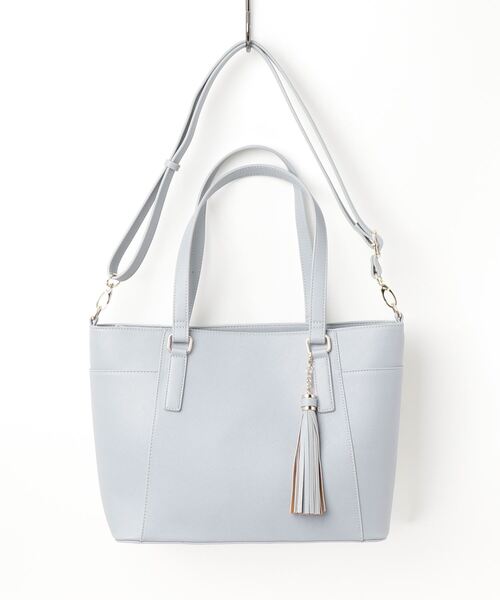 MONICA（モニカ）の「シンプルA4トートバッグ（トートバッグ・レディース・ネイビー/ブラック/ホワイト/グレー/ピンク/ブラウン/ラベンダー/ブルー/ライトグレー/ライトベージュ/ダークブルー・FREE）」の8枚目の写真