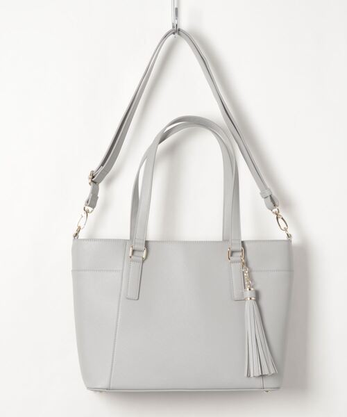 MONICA（モニカ）の「シンプルA4トートバッグ（トートバッグ・レディース・ネイビー/ブラック/ホワイト/グレー/ピンク/ブラウン/ラベンダー/ブルー/ライトグレー/ライトベージュ/ダークブルー・FREE）」の3枚目の写真