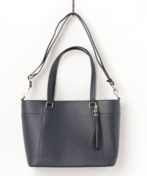 MONICA（モニカ）の「シンプルA4トートバッグ（トートバッグ・レディース・ネイビー/ブラック/ホワイト/グレー/ピンク/ブラウン/ラベンダー/ブルー/ライトグレー/ライトベージュ/ダークブルー・FREE）」の20枚目の写真