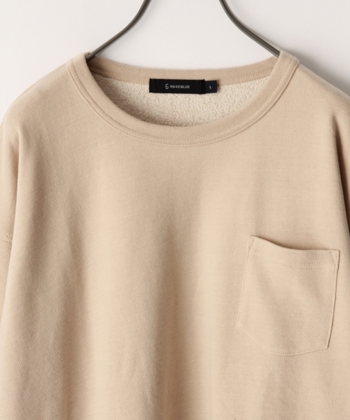 RAGEBLUE（レイジブルー）の「配色裏毛ドロップクルー7分袖/792459（Tシャツ/カットソー・メンズ・ブルー/グレー/ホワイト/ベージュ/パープル・LARGE/MEDIUM/SMALL）」の15枚目の写真