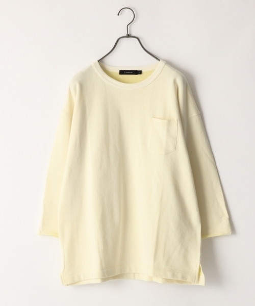 RAGEBLUE（レイジブルー）の「配色裏毛ドロップクルー7分袖/792459（Tシャツ/カットソー・メンズ・ブルー/グレー/ホワイト/ベージュ/パープル・LARGE/MEDIUM/SMALL）」の12枚目の写真