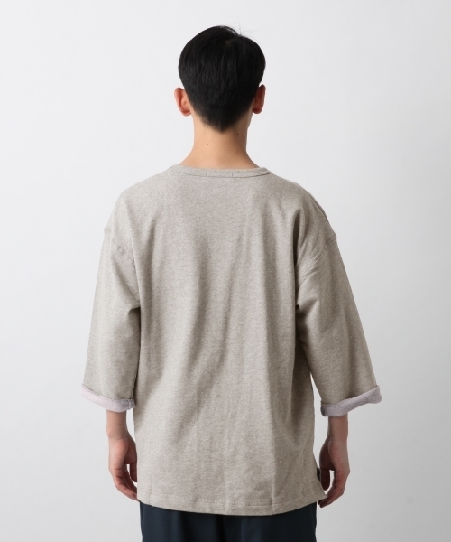 RAGEBLUE（レイジブルー）の「配色裏毛ドロップクルー7分袖/792459（Tシャツ/カットソー・メンズ・ブルー/グレー/ホワイト/ベージュ/パープル・LARGE/MEDIUM/SMALL）」の19枚目の写真