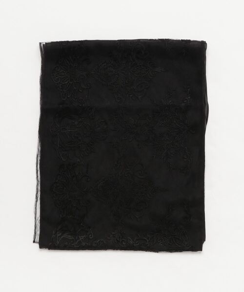 セール】オリジナル刺繍レースレイヤード シフォンビックショール