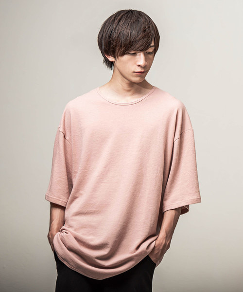 MinoriTY（マイノリティ）の「フェイクレイヤードＢＩＧ T（Tシャツ/カットソー・メンズ・ホワイト/ライトグレー/ライトブルー/ピンク/ブルー/チャコール・M/L）」の6枚目の写真