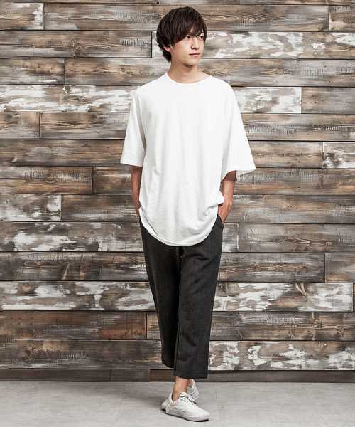 MinoriTY（マイノリティ）の「フェイクレイヤードＢＩＧ T（Tシャツ/カットソー・メンズ・ホワイト/ライトグレー/ライトブルー/ピンク/ブルー/チャコール・M/L）」の7枚目の写真