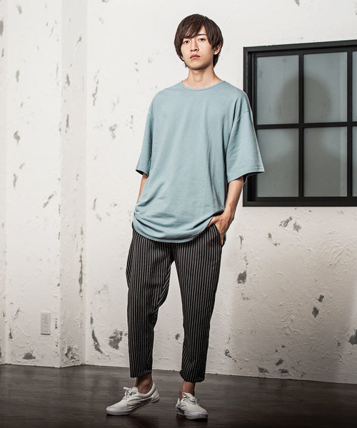 MinoriTY（マイノリティ）の「フェイクレイヤードＢＩＧ T（Tシャツ/カットソー・メンズ・ホワイト/ライトグレー/ライトブルー/ピンク/ブルー/チャコール・M/L）」の11枚目の写真