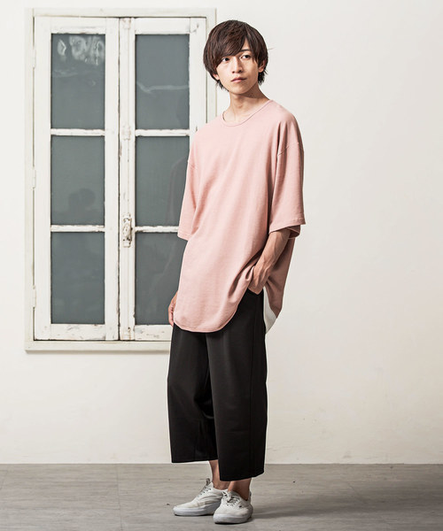 MinoriTY（マイノリティ）の「フェイクレイヤードＢＩＧ T（Tシャツ/カットソー・メンズ・ホワイト/ライトグレー/ライトブルー/ピンク/ブルー/チャコール・M/L）」の12枚目の写真