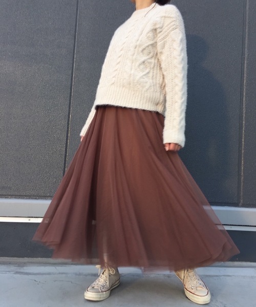 セール ロングボリュームチュールスカート レディース チュール